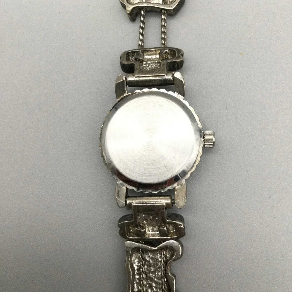 Belmar Womens Watch 21mm Silver Tone Western Slide Charms New Battery 7.5